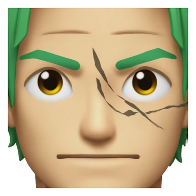 Roronoa zoro with scar on his eye sticker