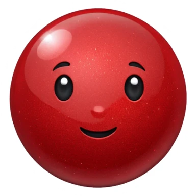 glitter bolinha vermelha pequena sticker