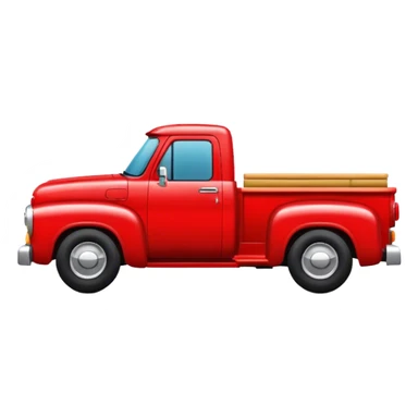Red pickup truck sticker