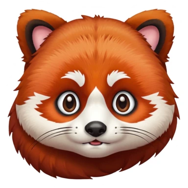 A red panda with serious eyes and a furrowed brow. sticker