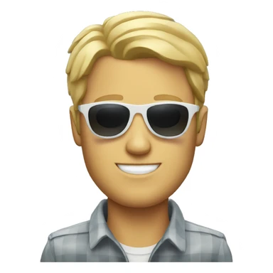 White Man wearing sunglasses in the summer sticker