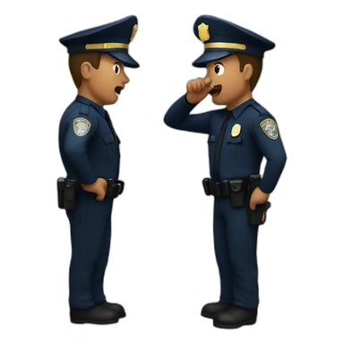 POLICE STOPPING WHILE WHISTLING sticker