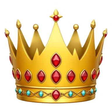 yellow crown with only red gems a lot red gems sticker