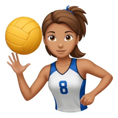Girl setting volleyball  sticker