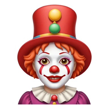 Clown with handmaid tales hat sticker