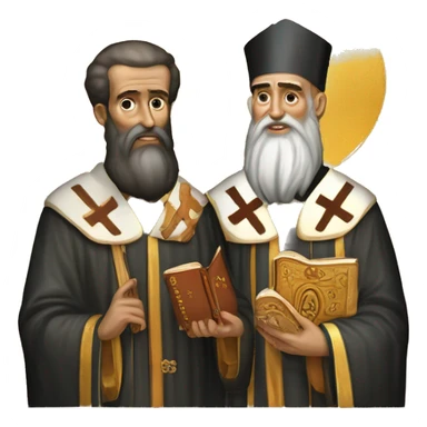 Orthodox Byzantine icon Saint Cyril and Methodius sticker