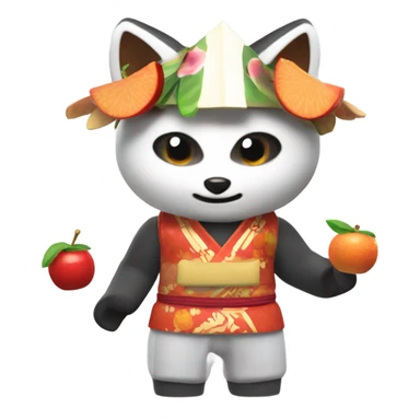 Kitsuné Roblox block ￼fruits sticker
