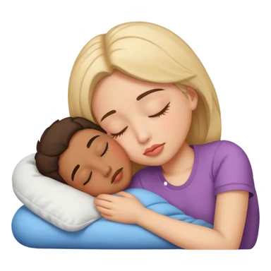 Kissy face sleeeping sticker