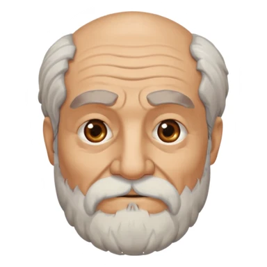 old man ancient greek with grey beard sticker