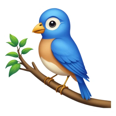 blue bird from Brazil, rio sticker