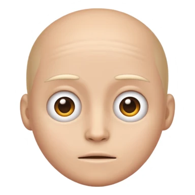 emoji with *NO* eyebrows staring into your soul  sticker