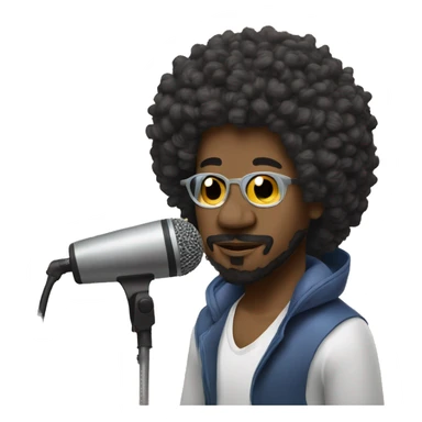 Afroman with curl haircut in his Home musical Studio  sticker