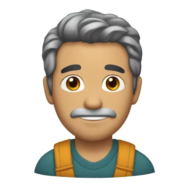 Chico trigueño, cabello castaño, pestañoso, con franela gris sticker