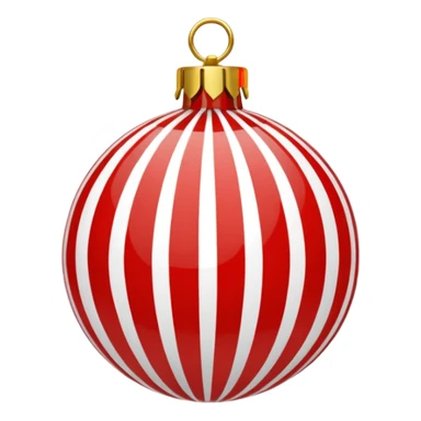 A Red Striped Ornament sticker