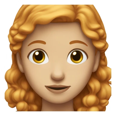 Light ginger haired girl with blueish green eyes  sticker