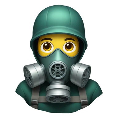 gas mask boy sticker