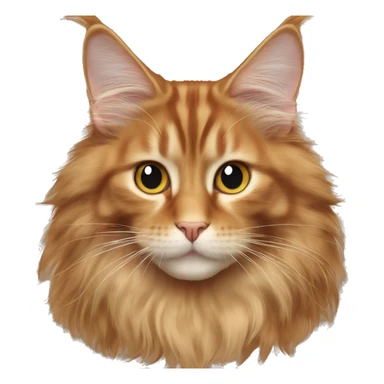 Maine Coon Light red cream hair with almond eyes sticker