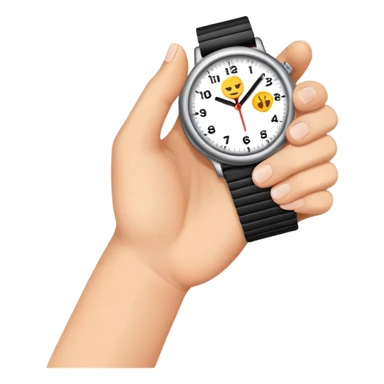 hand tapping on watch sticker