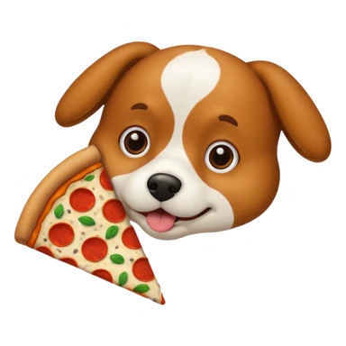 Dog and pizza sticker