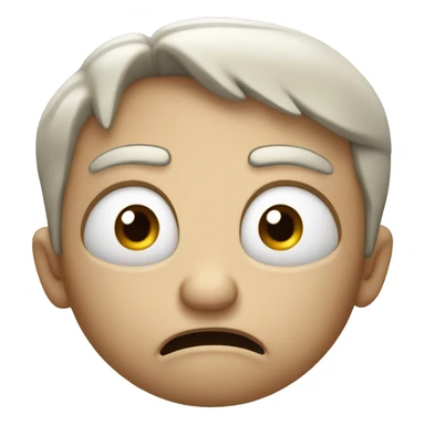 Grossed out mad face with mouth wrinkle sticker