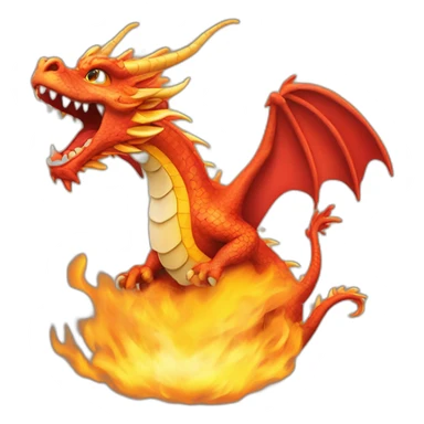 Dragon chinois qui crache du feu sticker