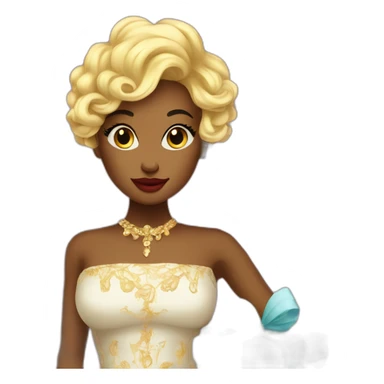 golden sugar baby with luxurius gifts in her luxurious apartment sticker