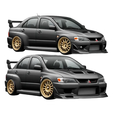 mitsubishi lancer evo stanced sticker