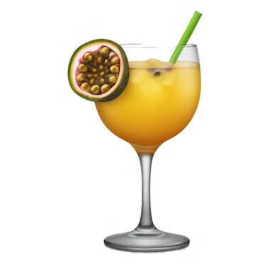 cocktail with passion fruit sticker