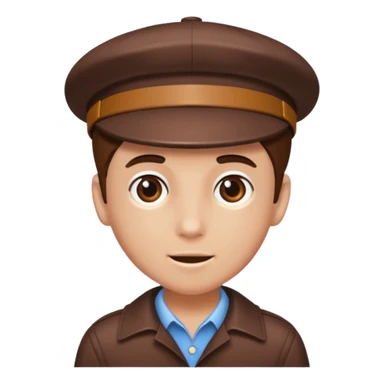 chocolate brown y2k newspaper boy cap sticker