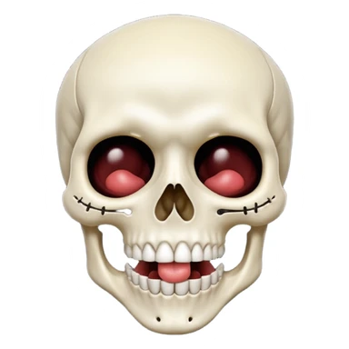 Skeleton with his tongue out sticker