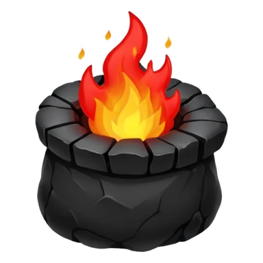 single burning coal sticker