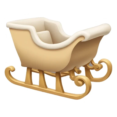 Beige sleigh ￼ sticker