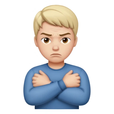 Pouting and crossing arms sticker