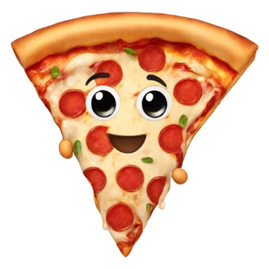 pizza slice, with a face arms and legs sticker