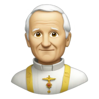 john paul Ii as a yellow submarine sticker