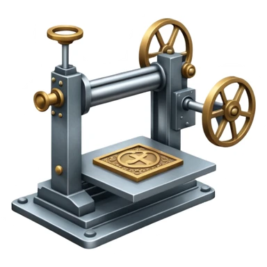 intaglio printing press sticker