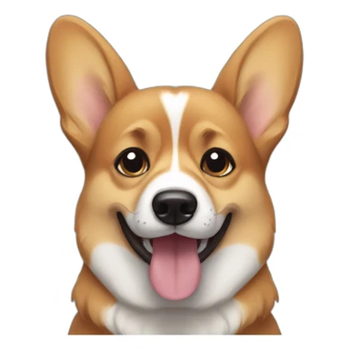 black and tan corgi crying face sticker