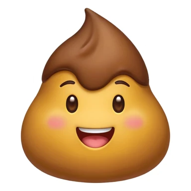 cute poop emoji with a smiling yellow pee drop friend, both with friendly faces sticker