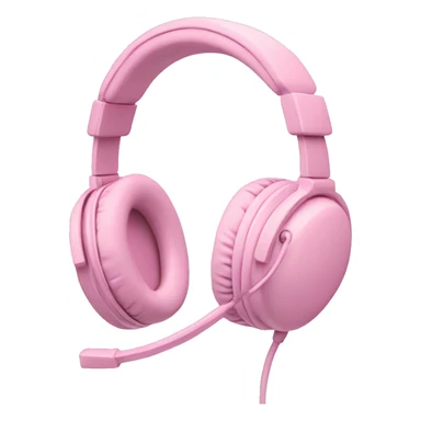 pastel pink gaming headset with microphone  sticker
