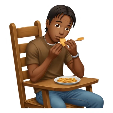 Travis Scott eating a chair  sticker