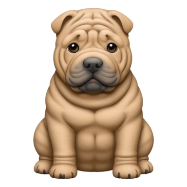 Grey Shar Pei sticker