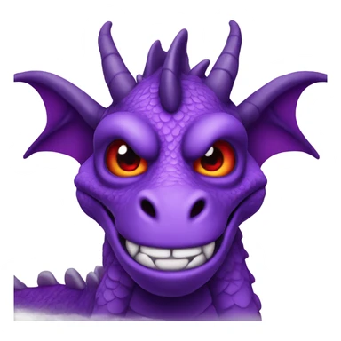 Purple dragon w red eyes like the one at the denver airport sticker