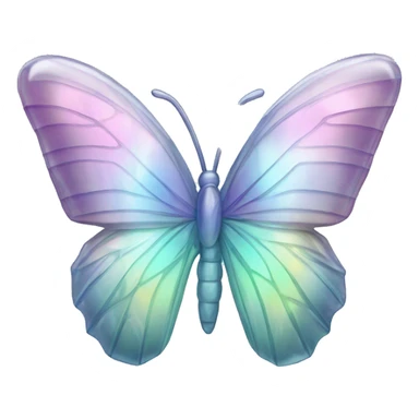 Pastel iridescent glass crystal butterfly sticker