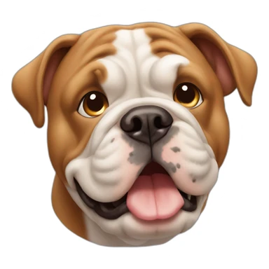 English Bull Dog brown sticker