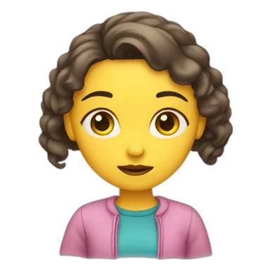 Girl-thinking-with-idea sticker