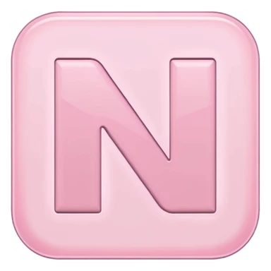 Netflix aesthetic "N" logo in pastel pink sticker