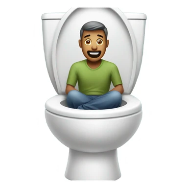 Man inside skibidi toilet sticker