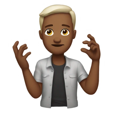 embarased emoji with one hand on forhead sticker