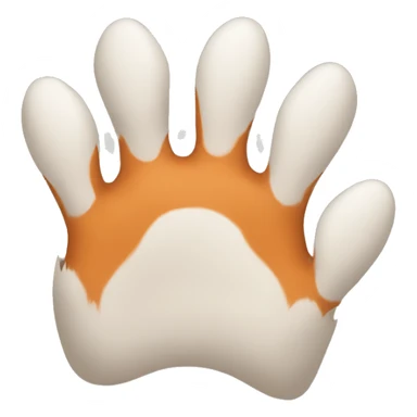 fox paws greeting sticker