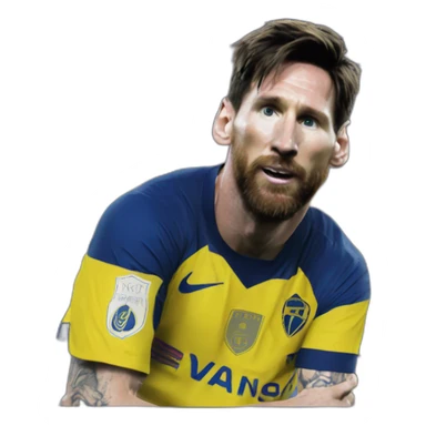 messi montado a boca juniors sticker